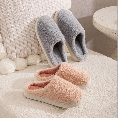 Qida Shun Autumn and Winter Home Cotton Slippers, New Indoor and Outdoor Plush Couple Warm Wool Cotton Mop