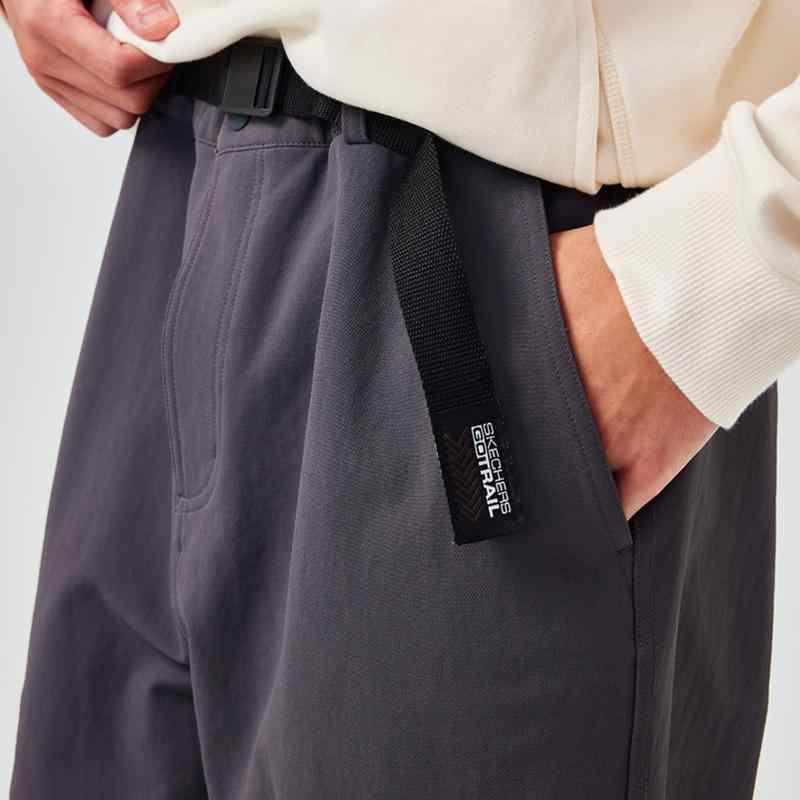 Skechers Outdoor Series Solid Color Water-Resistant Woven Casual Sports Cargo Pants Men pants Periscope-Gray L424M016-0403