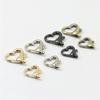 10Pcs Alloy Lobster Clasps Buckle Heart Shape Gold Color Hooks Connectors for DIY Jewelry Making Findings Accessories