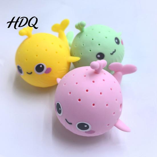 Durable Stress Ball Squeeze Toy Whale Shape Slow Rebound Decompression Relief Bright Color Desktop Ornament Sensory Fidget