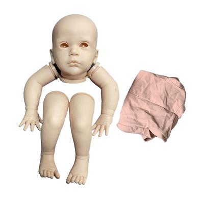Wiedergeborene Babypuppen-Kits für 24" DIY Weiches Vinyl Ungemalte Zubehörteile Weihnachtsgeschenke Niedliches Lachendes Baby Realistisch Geboren
