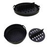 Silicone Air Fryer Tray Round Reusable Liner Basket with Divider Plate for Baking Cooking Oven Accessories Baking Tray Bakeware