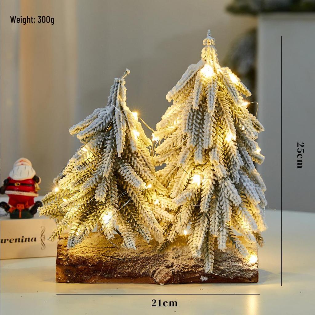 Mini Potted Christmas Tree with Snow - Perfect for Desktops, Hotels, Malls, and Window Displays