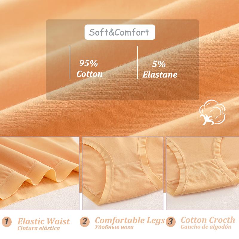 3Pcs/Set High Waist Underwear Cotton Panties Women Body Strips Underpants Plus Size Girls Briefs Female Lingerie Pantys