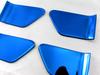 BRIGHTZ Aura E13 Edelstahl Innentürgriff Blau für FE13 und FSNE13 Abdeckungen, Verchromt, 4-teiliges Set, [INS-DHC-174]