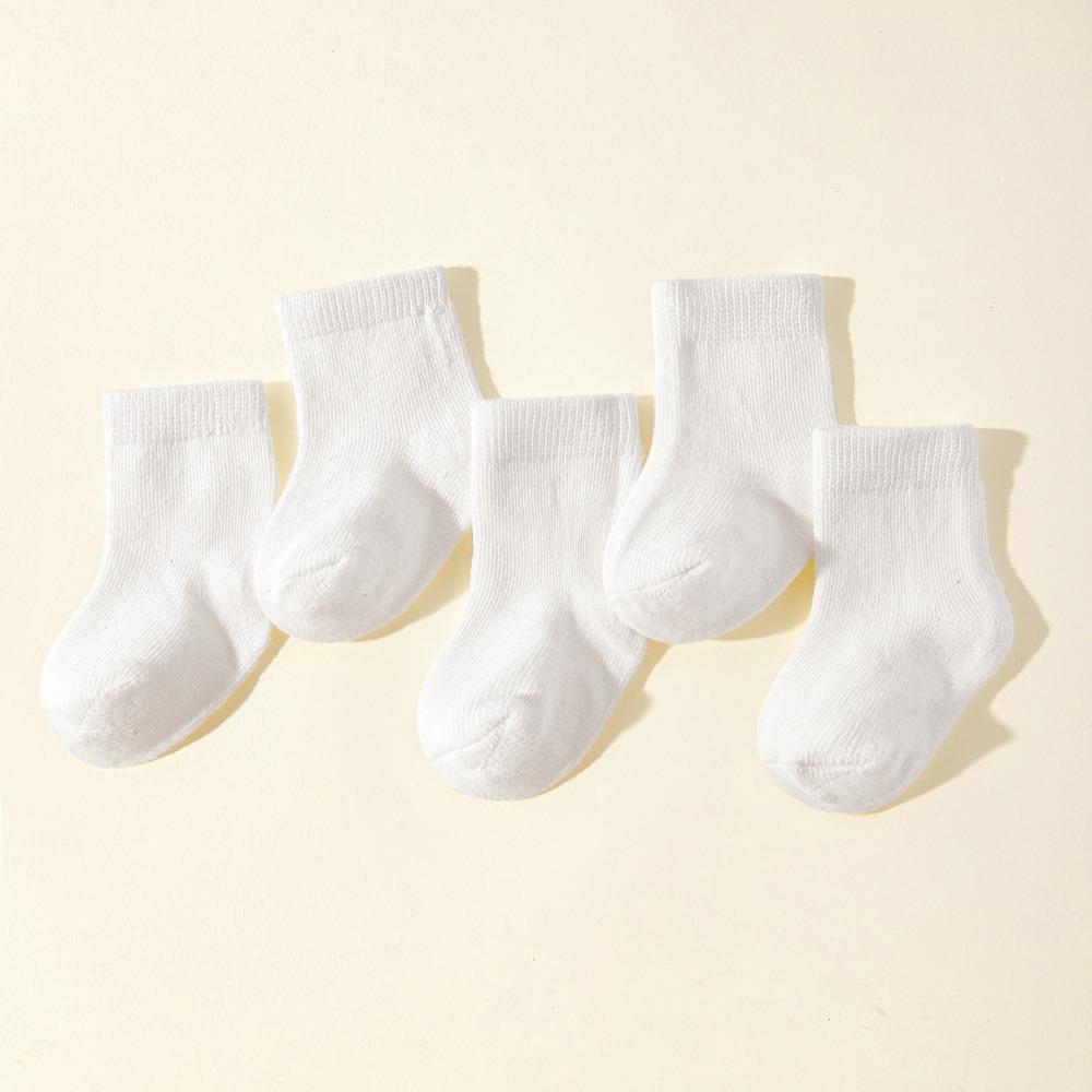 5Pair/lot Newborn Baby Children Cotton Socks Fashion White for 0-2 Years Kids Spring Autumn Baby Boys and Girls Boat Socks