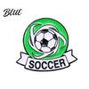 Denim Jacket Pin Enamel Brooch Zinc Alloy Texture Football Shape