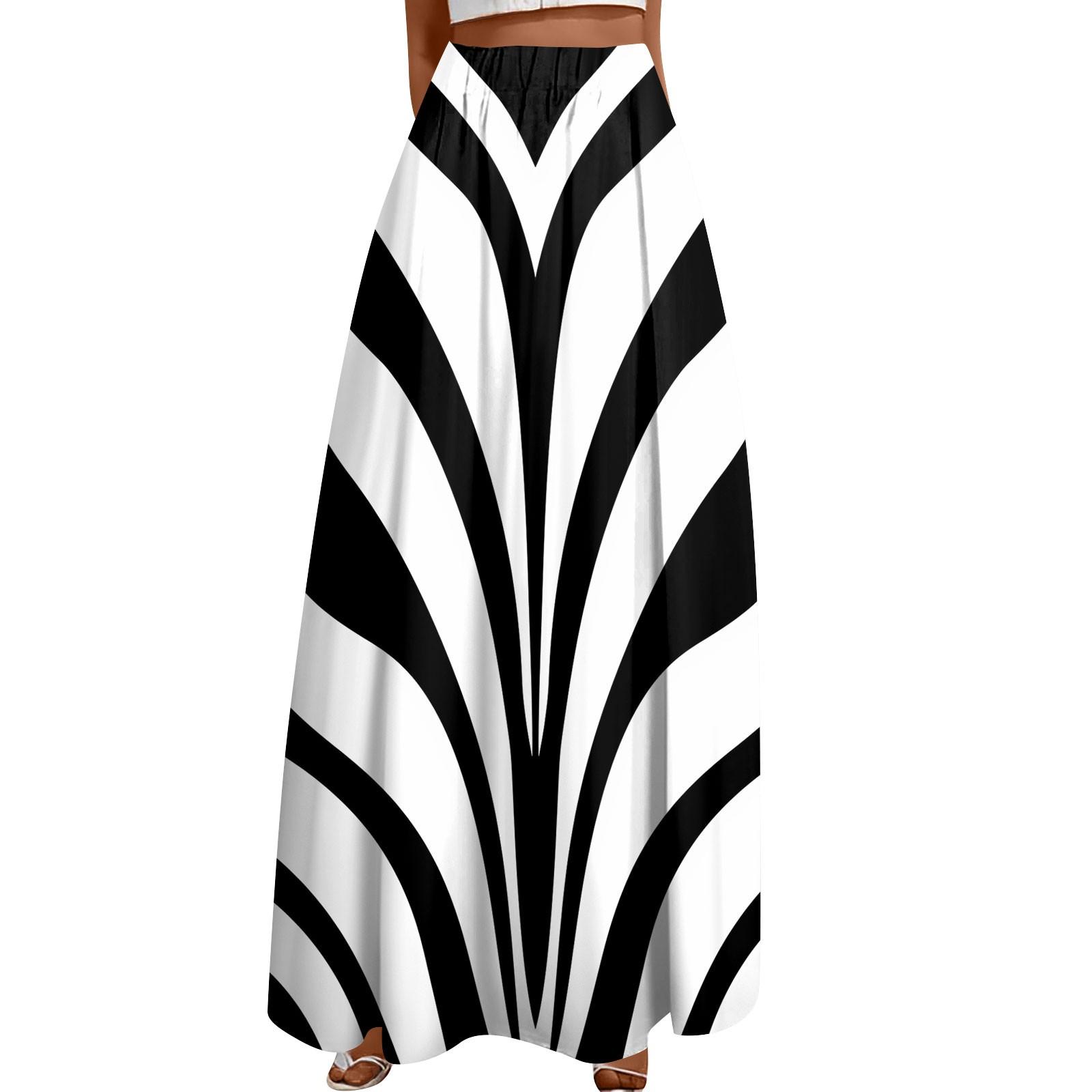 

Женская повседневная модная распашная юбка с принтом в горошек Свободная плиссированная юбка до половины тела с карманами XXXXXL чёрный