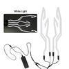 Waterproof Motorcycle Bike Helmet LED Cold Light Strip EL Sticker 4 Flashing Warning Lights Night Riding Helmet KitSpeed Sensors 6