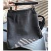 Korean Gray Wool A-line High-Waisted Skirt for Women: Slimming, Elegant, Versatile, Anti-Exposure, Short Skirt for Autumn/Winter