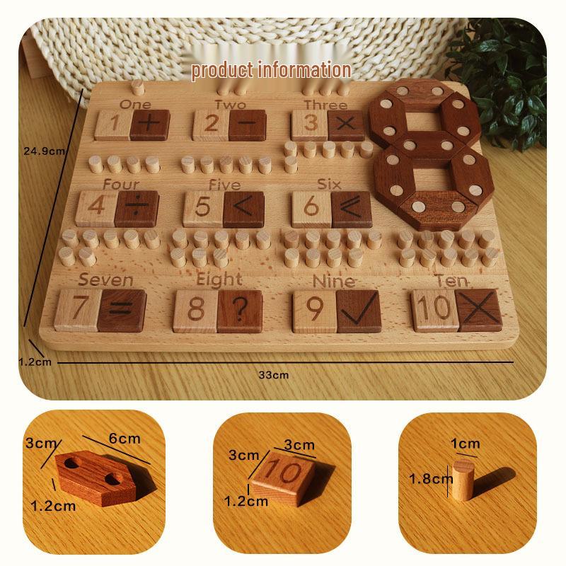 

Детский развивающий набор деревянных игрушек для счета и математики