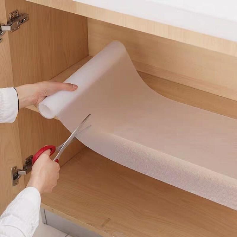 Qinghua Kitchen Oil-Proof Sticker, Cabinet Liner, Wardrobe And Shoe Cabinet Drawer Pad, Moisture-Proof Mat, Oil Barrier Pad, Transparent, 45*300cm