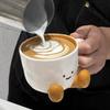 Foot Ceramic Cup Underglaze Color Super Cute Niche Coffee Cup Cartoon Water Cup Gift