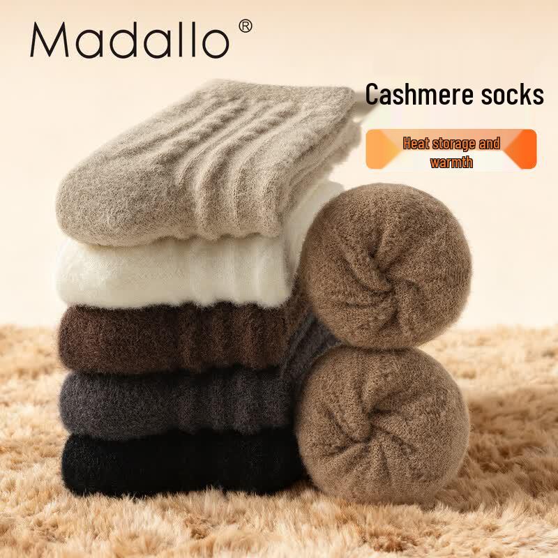 Women s Modal Mink Velvet Twist Knit Winter Sleep Socks 3-Pack One Size
