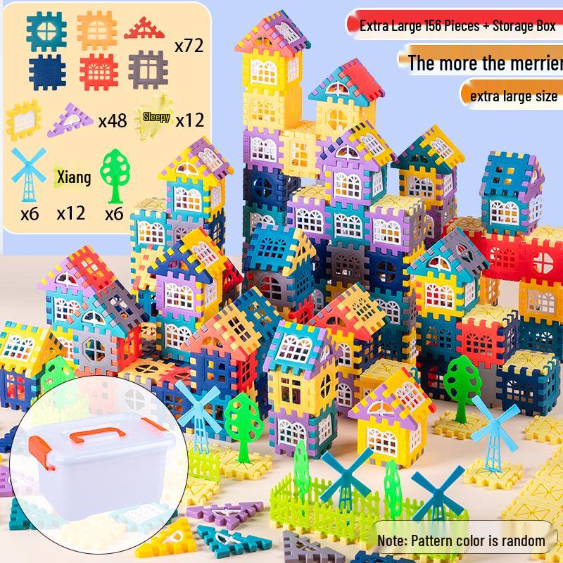 Kids' Educational Building Blocks Set with Door and Window Accessories – Ideal for Kindergarten Gifts