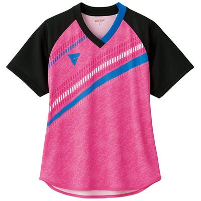 VICTAS Table Tennis Game Shirt Pink XL 031475 V-LGS802 Women's (0300)