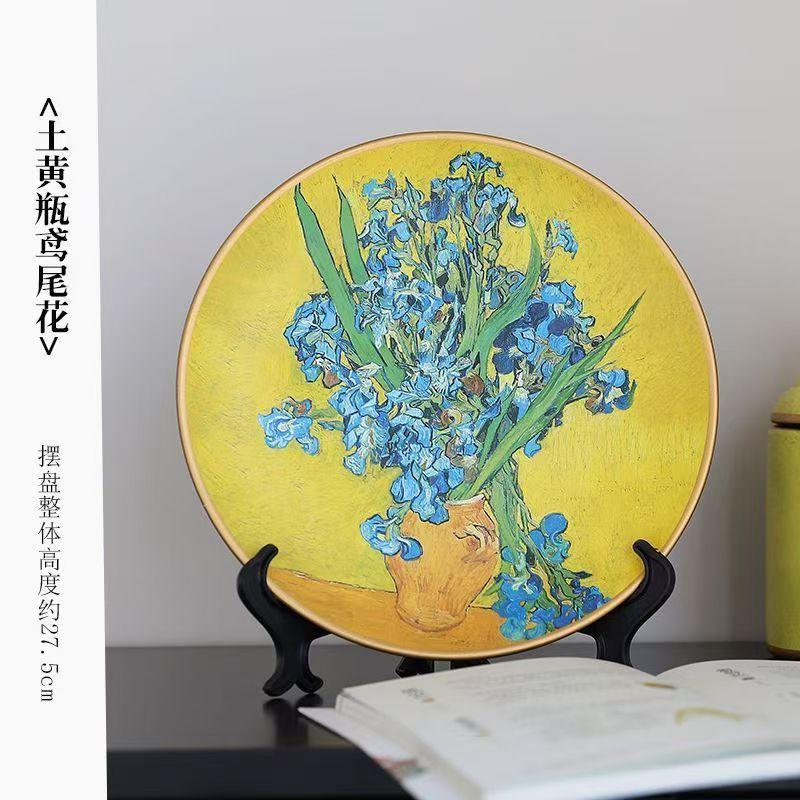 10 Inch Van Gogh Painting Porcelain Decorative Wall Plate Ceramic Creative Art Disc European Decoration Plates