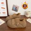 Thick Soled Comfortable Fur Shoes 2025 Winter New Round Toe Frosted Surface with Plush Insulation Women's Birkin Cotton Shoes