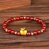 3D Gold Tone Apple Bracelet - Christmas Decoration & Jewelry Pendant Gift