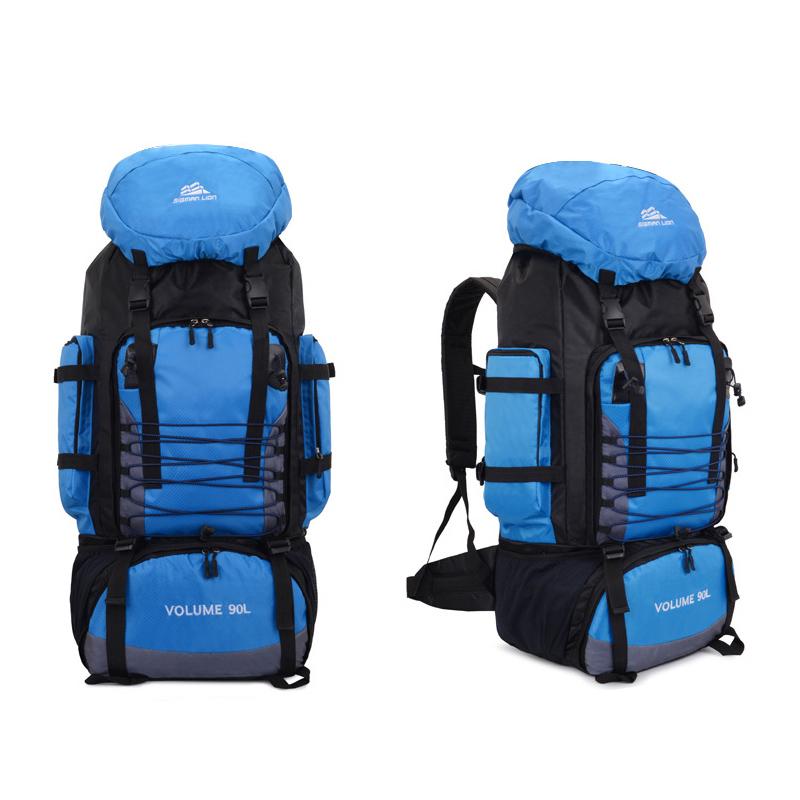 90L 80L Reisetasche Camping Rucksack Wandern Armee Klettern Taschen Bergsteigen Große Kapazität Sport Tasche Outdoor Militär XA857WA
