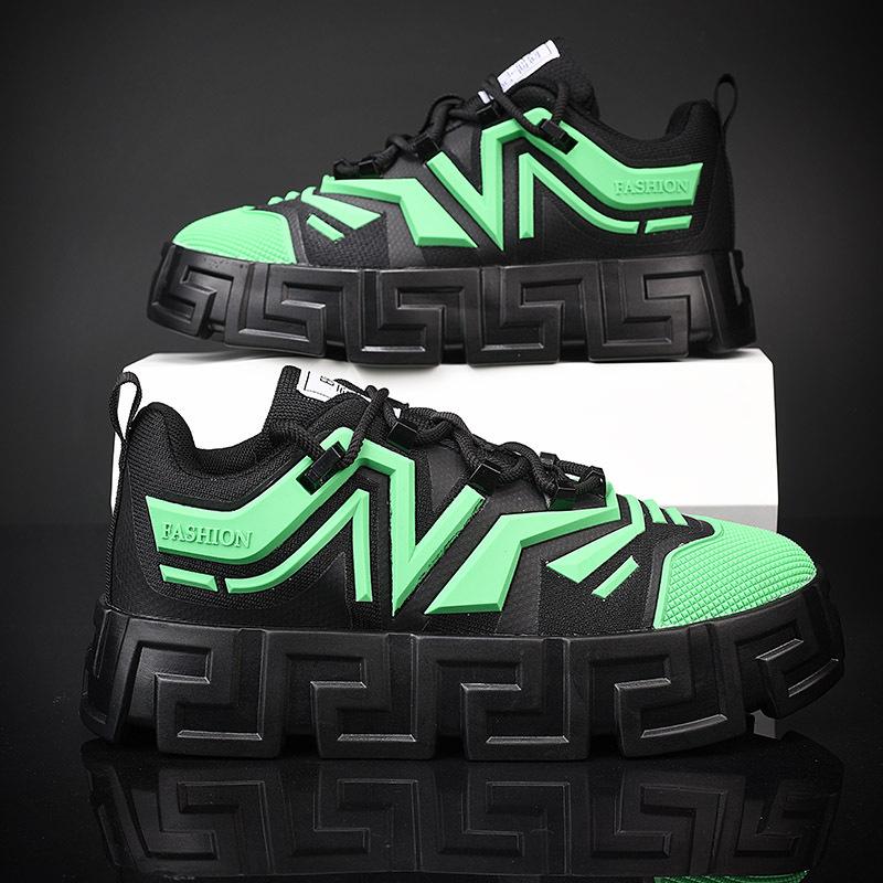 

2025 autumn new trendy shoes ins men s shoes fashion board shoes trend thick sole height increase 5cm dad casual shoes 39