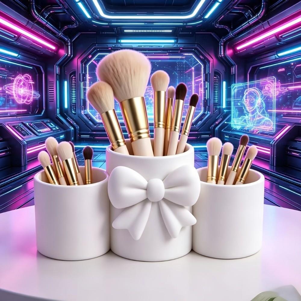 3D Printed Bow Storage Box Embossed Bow Desktop Decoration Pencil Organizer  Stationery Storage