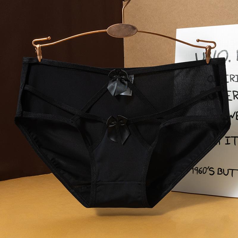 Женские Весенние и Летние Новые Модные Персонализированные Леопардовые Шелковые Трусики M чёрный