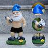 Outdoor Fun Fitness Dumbbell Weightlifting Gnome Courtyard, Lawn, Terrace, Indoor Gnome Statue Decoration