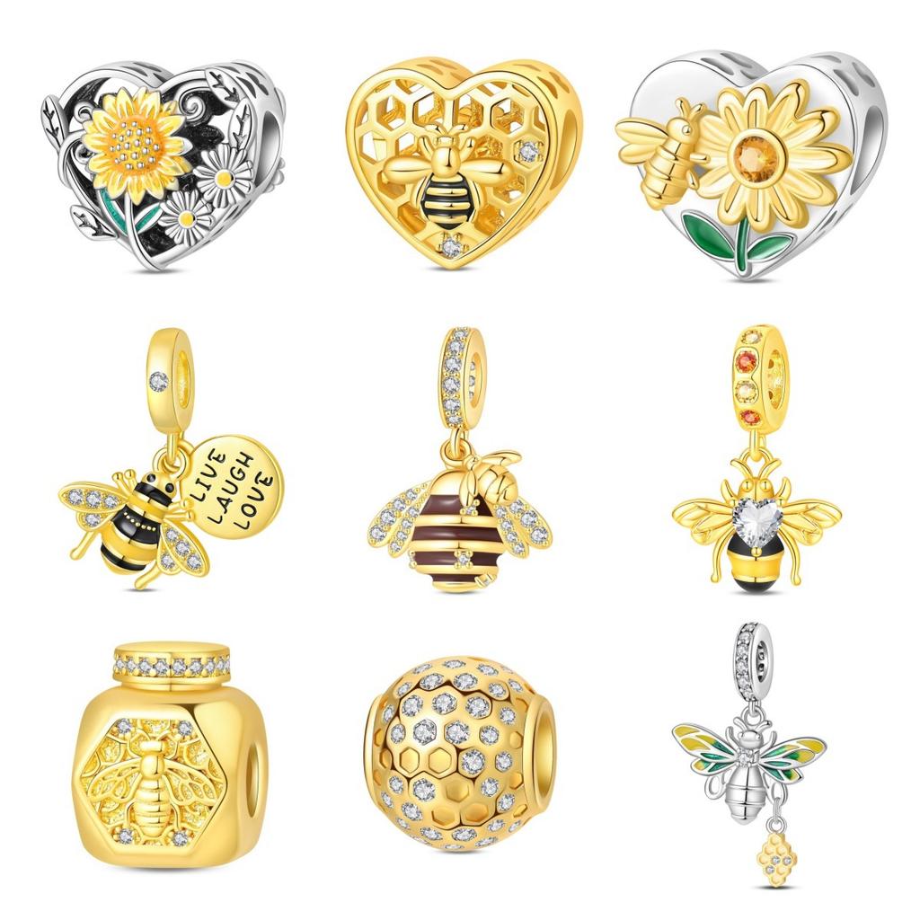 Charming Bee Hive Honey Pot Bead Charm for DIY Bracelet and Necklace Making