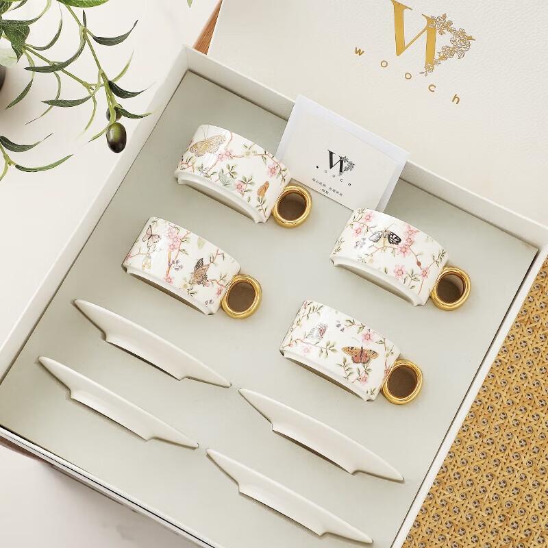 

WOOCH Floral Dance Butterfly Ceramic Cup and Saucer Set