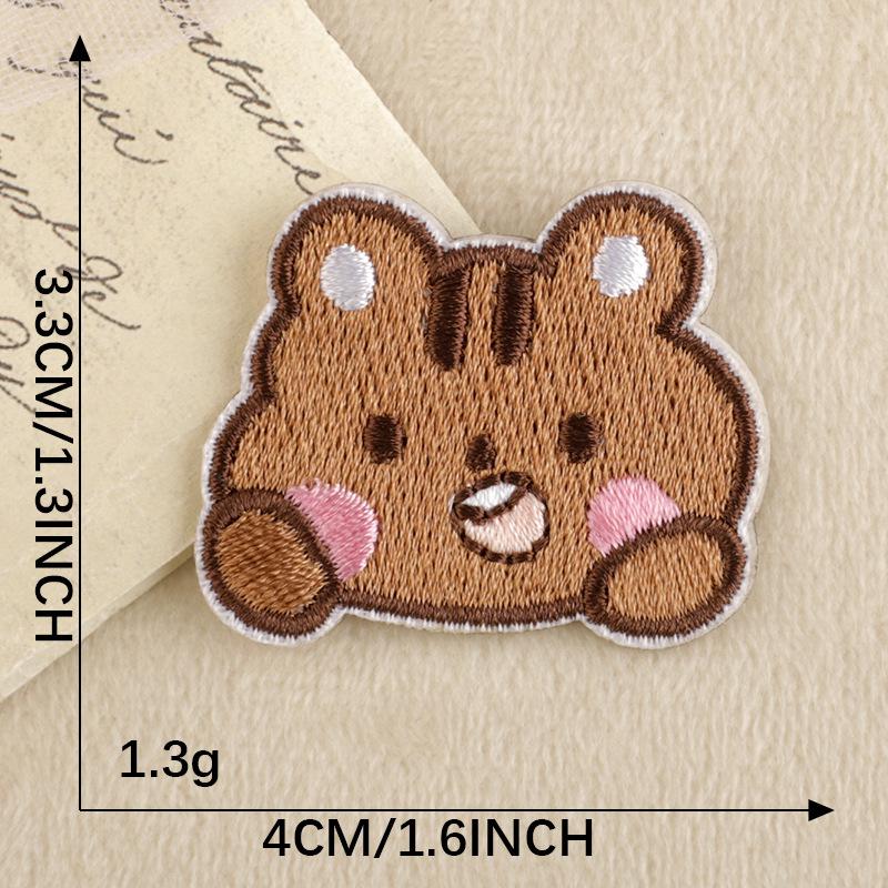 Korea Wappen Cartoon Animal Embroidery Self-Adhesive Patch for DIY Clothing & Accessories