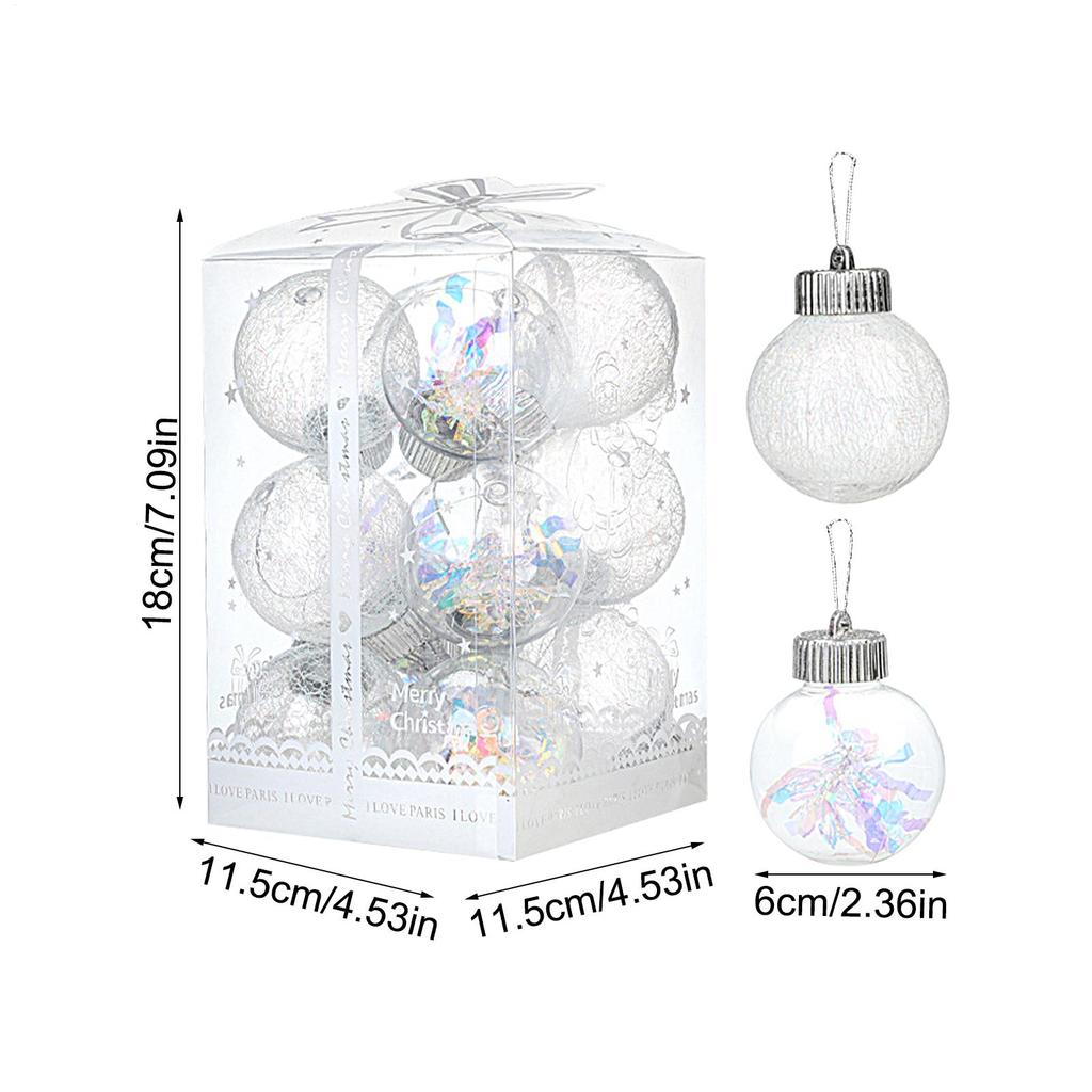 Weihnachtskugel-Ornamente Bruchsicher Aufhängbare Dekorationskugeln für Baum für Einkaufszentrum Schlafzimmer Fenster Geschäft Zuhause Feiertag