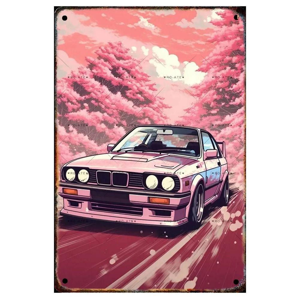 Cartello Murale in Metallo Bar Garage, Placca Decorazione Interni Auto 20x30cm