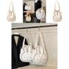 White Miffy Bunny Tote Bag With Print And Magnetic Closure For Urban Style