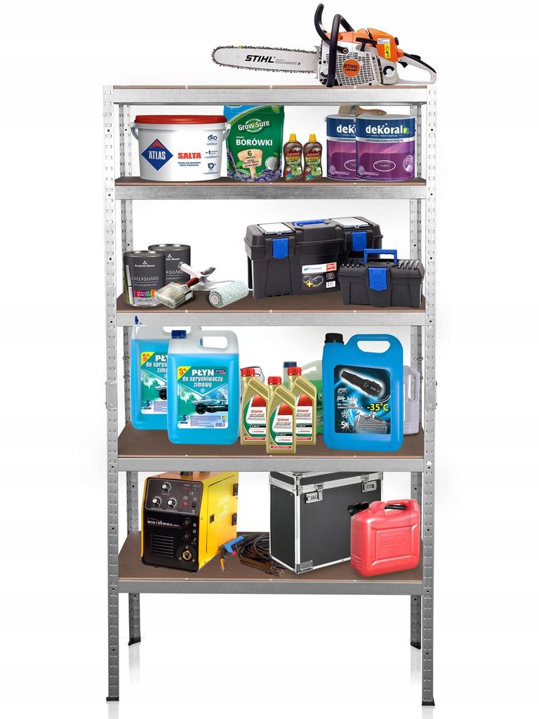 Metal garage workshop shelf 5P 220x110x45