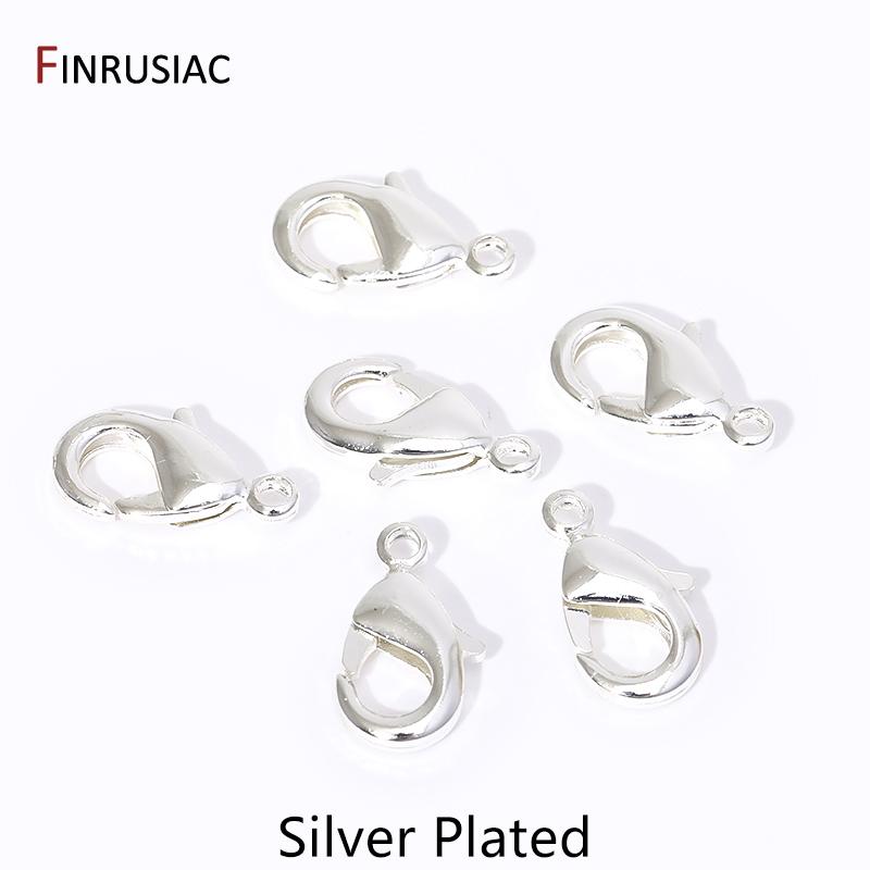 18K Gold Plated Brass Lobster Clasps Connector,Claw Clasps For Necklace,Fastener For Bracelet,DIY Jewelry Making Accessories