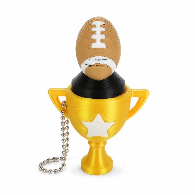 Trofeo Sportivo a Sfera Stampato in 3D Giocattolo Antistress Portachiavi Clicker Ciondolo Ecologico in PLA