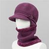Wool Hat Women's Autumn and Winter Fleece Warm Hat, Ear Protection, Cold Protection, Thickened Knitted Hat