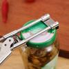 Adjustable Stainless Steel Bottle Opener & Can Opener Multifunctional Kitchen Lid-Opening Tool Ergonomic Handle Assisted Lid-Ope