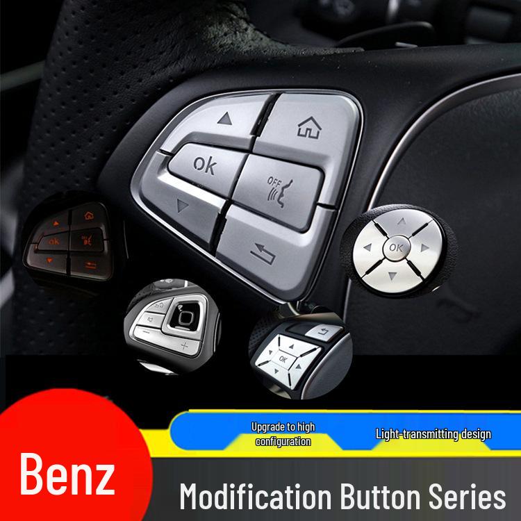 Steering Wheel Button Stickers for Mercedes C200 E260L GLC300 GLA CLA GLK