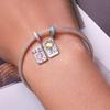 Sun Tarot Card Charm 925 Silver Bracelet Pendant