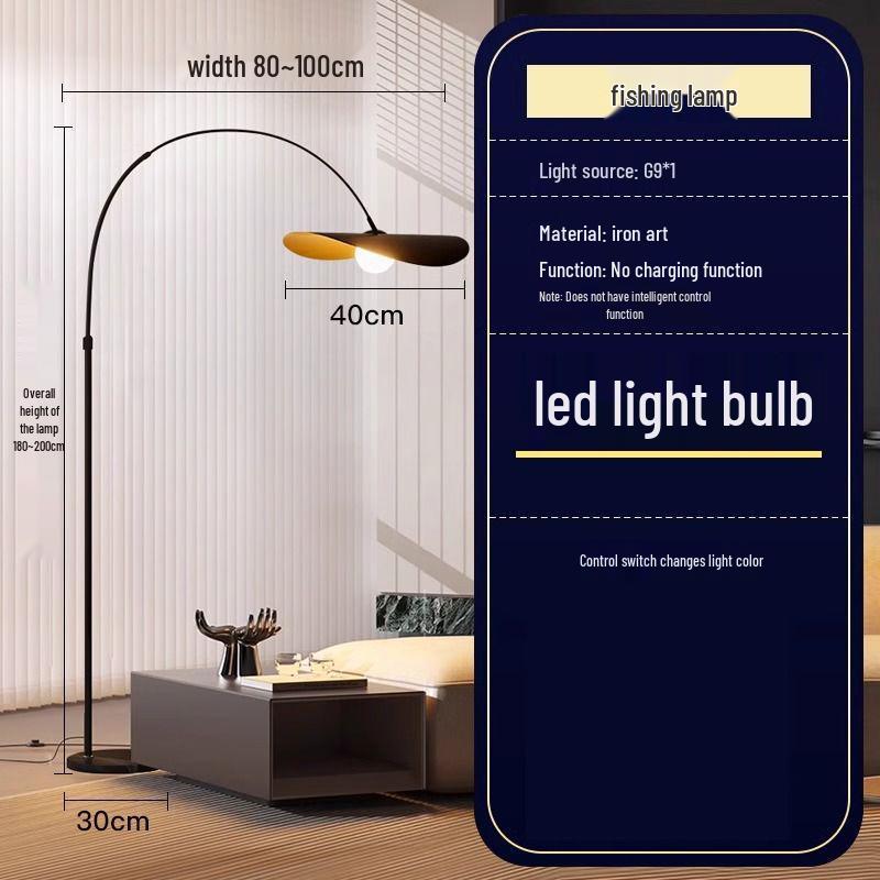 Nordic Fishing Floor Lamp for Living Room, Bedroom, and Study