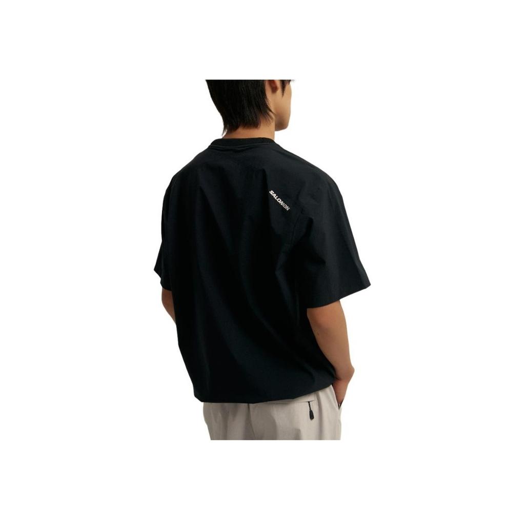 SALOMON Uni Blast Series Fashion Simple Loose Round Neck Short Sleeve T-Shirt Unisex Tops Black C28133