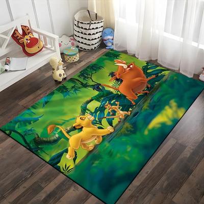 The Lion King Pattern 3D Kids Bedroom Bedside Carpet Non Slip Soft Floor Mat Sofa Coffee Table Rugs for Home Decor