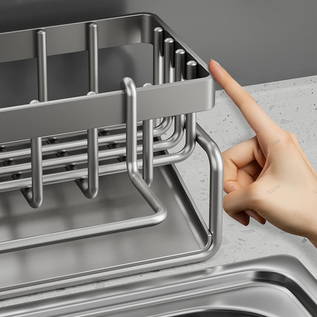 Stainless Steel Drain Basket Easy-to Multi-functional Storage Rack For Kitchen Sink Drain Rack