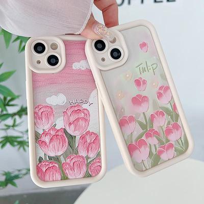 Kwiatowy miękki futerał na telefon do Realme C67 C55 C53 A58 IPhone 15 Tecno Spark Samsung S24 Ultra A55 A53 A14 A34 S23 Reno 11 Redmi Note 12 Pro Note 11 Cover