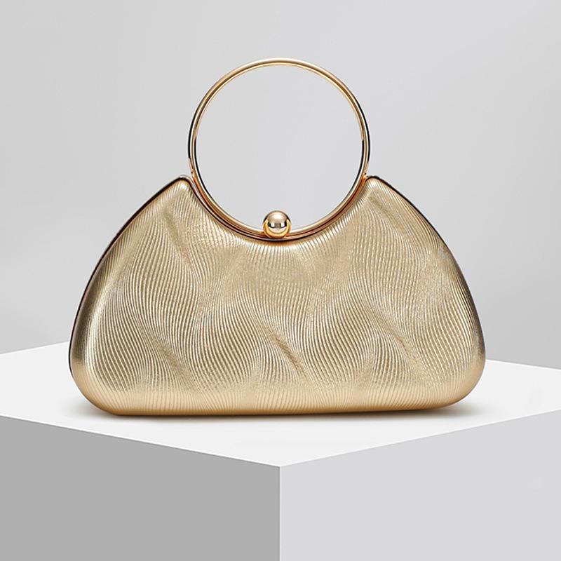 

New imitation leather dinner bag women s clutch bag chain bag evening bag wedding bag banquet bag золотой