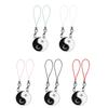 Black White Star Moon Keychain Pair Friendship Key Chain Pendant Couple Phone Charm Decoration for Key Bag Backpack