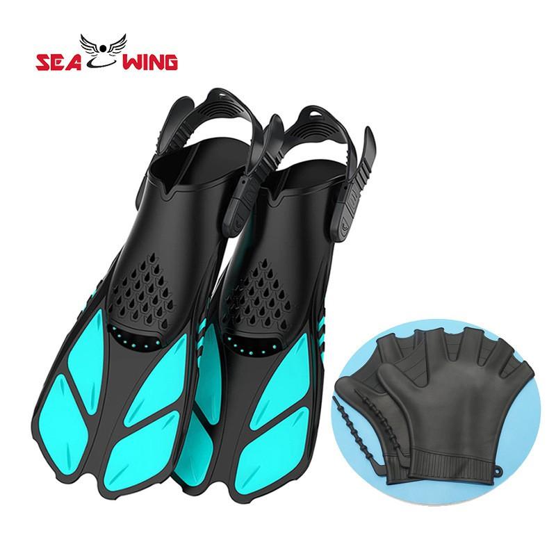 Adjustable Snorkeling Fins Adults With Strap System - TPEPP Swim Scuba Diving Freediving Mermaid Swimming