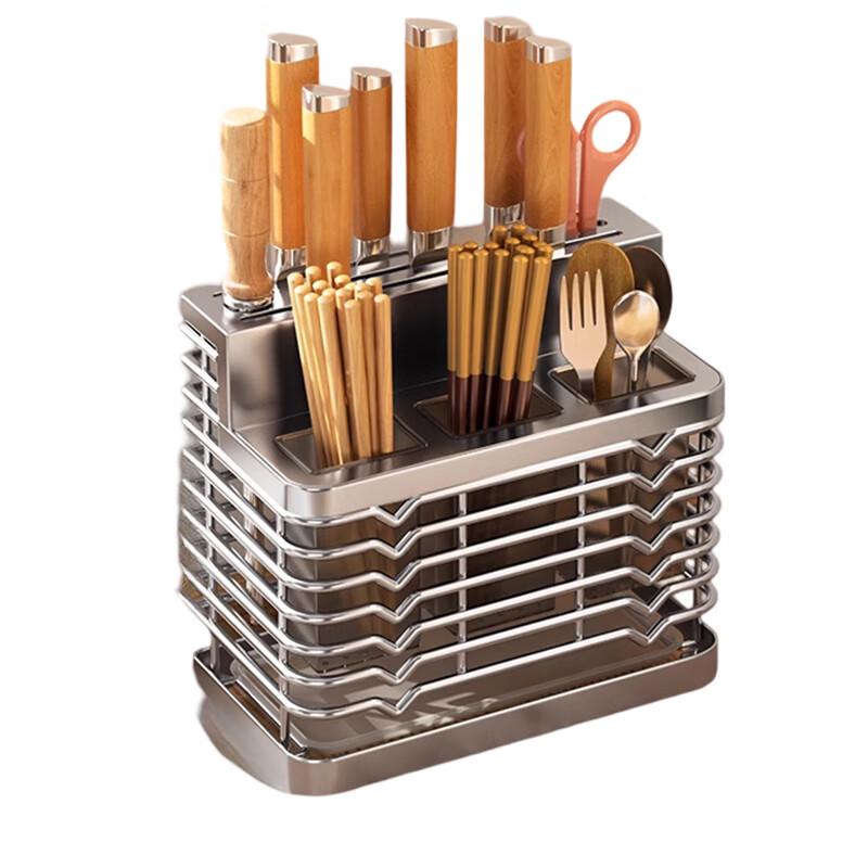 Stainless Steel Kitchen Knife and Chopstick Holder